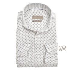 John Miller Disk Dot Cutaway Slim Fit Shirt Light Brown