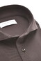John Miller Extra Long Sleeve Hyperstretch Cutaway Collar Overhemd Donker Bruin