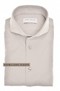 John Miller Extra Long Sleeve Hyperstretch Cutaway Collar Overhemd Licht Grijs