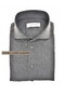 John Miller Extra Long Sleeve Wide-Spread Solid Color Wool Blend Overhemd Midden Grijs