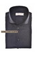 John Miller Extra Long Sleeve Wide-Spread Solid Color Wool Blend Overhemd Navy