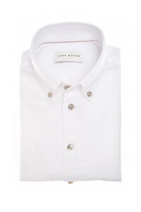 John Miller Faux-Uni Button-Down Cotton Oxford Shirt White