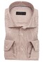 John Miller Fine Contrast Cotton Stretch Overhemd Bruin
