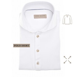 John Miller Hyperstretch Performance Button Polo Wit