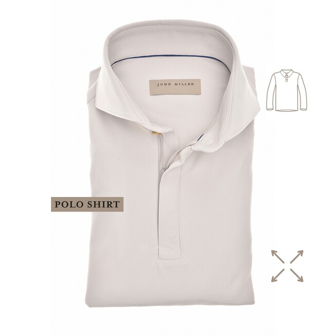 John Miller Hyperstretch Performance Zipper Polo Licht Grijs