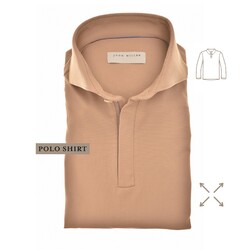 John Miller Hyperstretch Performance Zipper Polo Midden Bruin