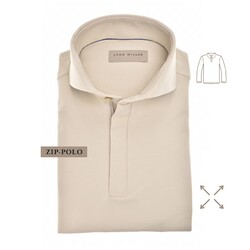John Miller Hyperstretch Performance Zipper Poloshirt Sandy