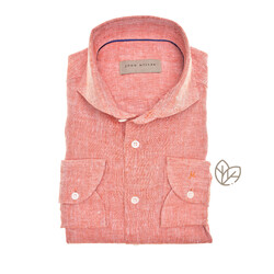 John Miller Linen Weave Slim Fit Shirt Red