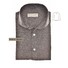 John Miller Loose Fit Cutaway Collar Linnen Cotton Blend Polo Donker Bruin