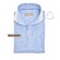 John Miller Loose Fit Cutaway Collar Linnen Cotton Blend Polo Licht Blauw