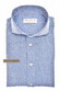 John Miller Loose Fit Cutaway Linnen Cotton Mini Herringbone Polo Midden Blauw