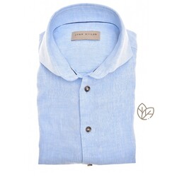 John Miller Luxury Pure Linen Shirt Light Blue
