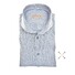 John Miller Mélange Color Fine Texture Linnen Stretch Blend Overhemd Midden Blauw