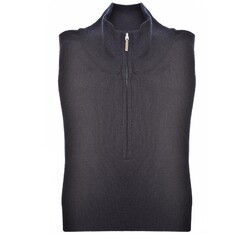 John Miller Merino Half Zip Trui Navy