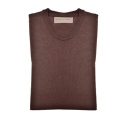 John Miller Merino R-Neck Pullover Dark Red