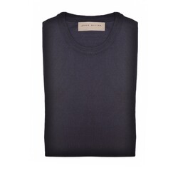 John Miller Merino R-Neck Trui Navy