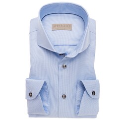 John Miller Non-Iron Fine Structure Overhemd Licht Blauw