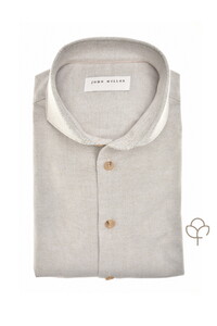 John Miller Oxford Pure Cotton Cutaway Overhemd Midden Groen
