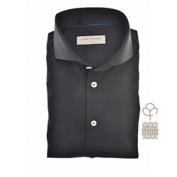 John Miller Plain Color Cotton Tricot Shirt Black
