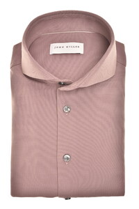 John Miller Plain Color Hyperstretch Cutaway Collar Overhemd Donker Roze
