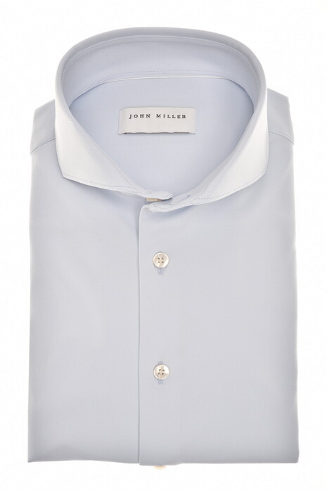 John Miller Plain Color Hyperstretch Cutaway Collar Overhemd Licht Blauw