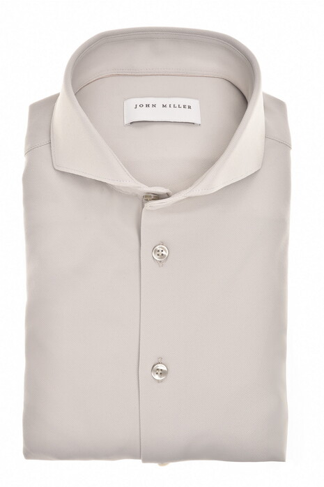 John Miller Plain Color Hyperstretch Cutaway Collar Shirt Light Grey