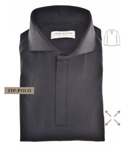 John Miller Plain Hyperstretch Comfort Poloshirt Donker Blauw