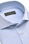 John Miller Plain Jersey Cotton Stretch Overhemd Licht Blauw