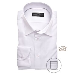 John Miller Regular Uni Non Iron Overhemd Wit