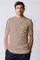 John Miller Round Neck Casual Fit Solid Color Jersey T-Shirt Midden Bruin