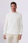 John Miller Round Neck Long Sleeve Jersey Solid Color T-Shirt Antiekwit