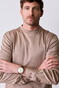 John Miller Round Neck Long Sleeve Jersey Solid Color T-Shirt Midden Bruin