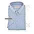 John Miller Short Sleeve Button-Down Hyperstretch Poloshirt Mid Blue