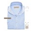 John Miller Short Sleeve Faux-Uni Subtle Cotton Jersey Stretch Polo Licht Blauw