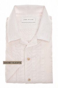 John Miller Short Sleeve Loose Fit Pure Cotton Weekender Shirt White
