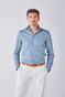 John Miller Slim Denim Subtle Cotton Stretch Contrast Buttons Overhemd Denim Blue