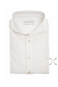 John Miller Slim-Fit Hyperstretch Overhemd Antiekwit