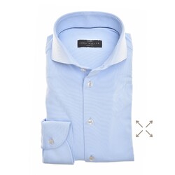 John Miller Slim-Fit Hyperstretch Overhemd Licht Blauw