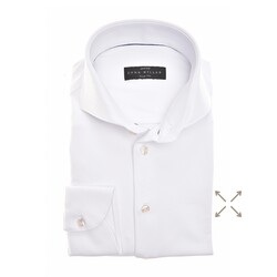 John Miller Slim-Fit Hyperstretch Overhemd Wit