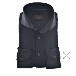 John Miller Slim-Fit Hyperstretch Overhemd Zwart