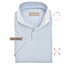 John Miller Slim-Fit Hyperstretch Short Sleeve Zip-Polo Licht Blauw Melange
