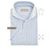 John Miller Slim-Fit Hyperstretch Short Sleeve Zip-Polo Polo Licht Blauw Melange