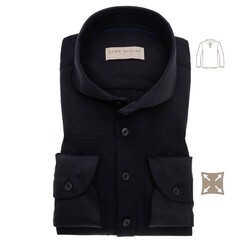 John Miller Slim Fit Long Sleeve Polo Zwart