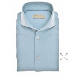 John Miller Slim-Fit Plain Hyperstretch Overhemd Aqua Pearl