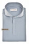 John Miller Slim Hyperstretch Long Sleeve Zip Collar Polo Midden Blauw Melange
