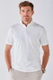 John Miller Slim Plain Hyperstretch Short Sleeve Zip Collar Polo Antiekwit