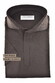 John Miller Slim Plain Hyperstretch Short Sleeve Zip Collar Poloshirt Dark Brown Melange