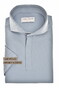 John Miller Slim Plain Hyperstretch Short Sleeve Zip Collar Poloshirt Mid Blue Melange