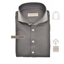 John Miller Slim Solid Color Cotton Tricot Polo Donker Groen