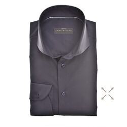 John Miller Slim Stretch Uni Overhemd Navy